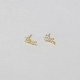 Étoile Filante shooting star stud earrings in gold