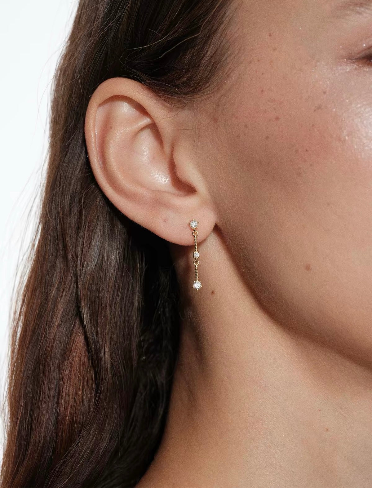 Starlight Earrings side model view